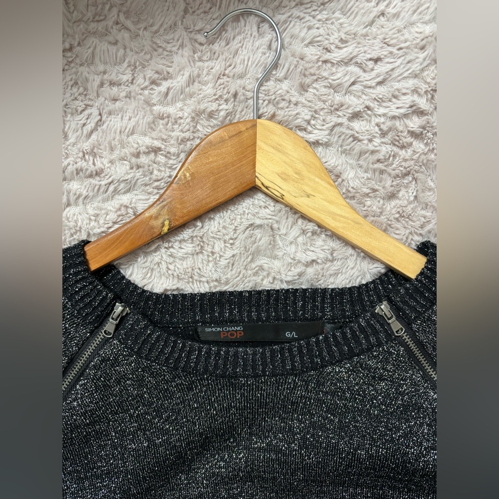 Simon Chang Pop Studio sweater (Silver Metallic and Black) - Picture 5 of 6